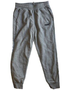 PUMA Essentials Logo Fleece Joggers in Heather Grey
